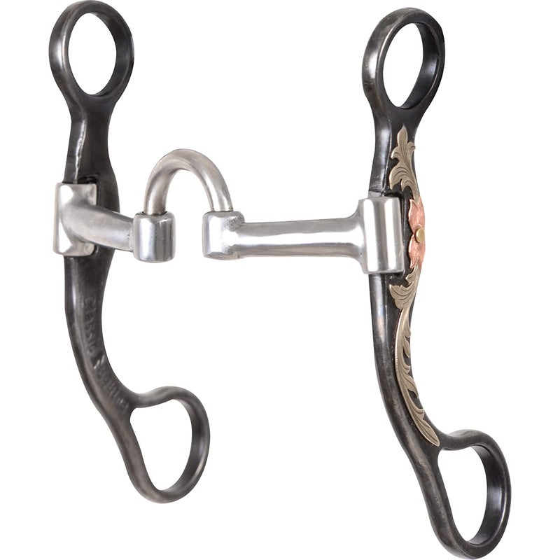 Classic Equine Floral Scroll Tool Box Straight Shank Bit with Short Correction (TBBIT36SS61) - Image 1